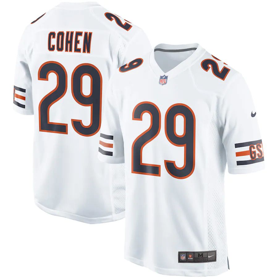Men Chicago Bears 29 Tarik Cohen Nike White Event Game NFL Jersey